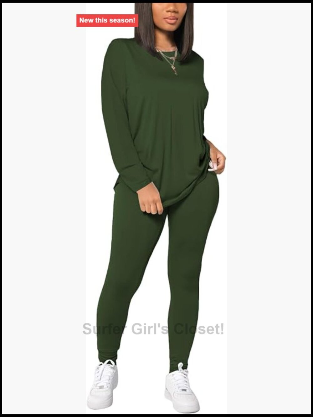 Women's Casual 2 Piece Outfits Long Sleeve Sweatsuits Jogger Sets Stretch